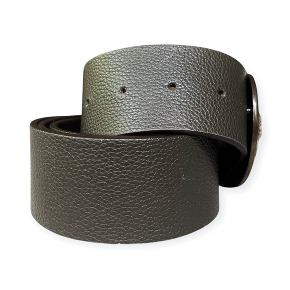 J. Jill Brown Leather Belt w/Embroidered Floral Metal Buckle, sz XL main image 5